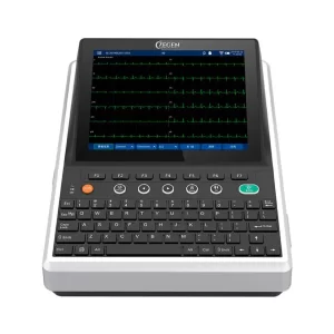 Electrocardiógrafo ZGN-90 con pantalla táctil de 12 derivaciones para lectura precisa de electrocardiograma en clínicas y hospitales.