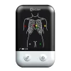 Electrocardiógrafo ZGN-10 mostrando su diseño compacto y conectividad Bluetooth para uso en telemedicina